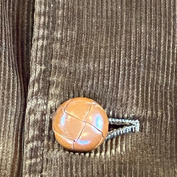 Vintage 70s Brown Medium Wale Corduroy Sport Coat Jacket Men's 42 Field Style - Picture 4 of 9